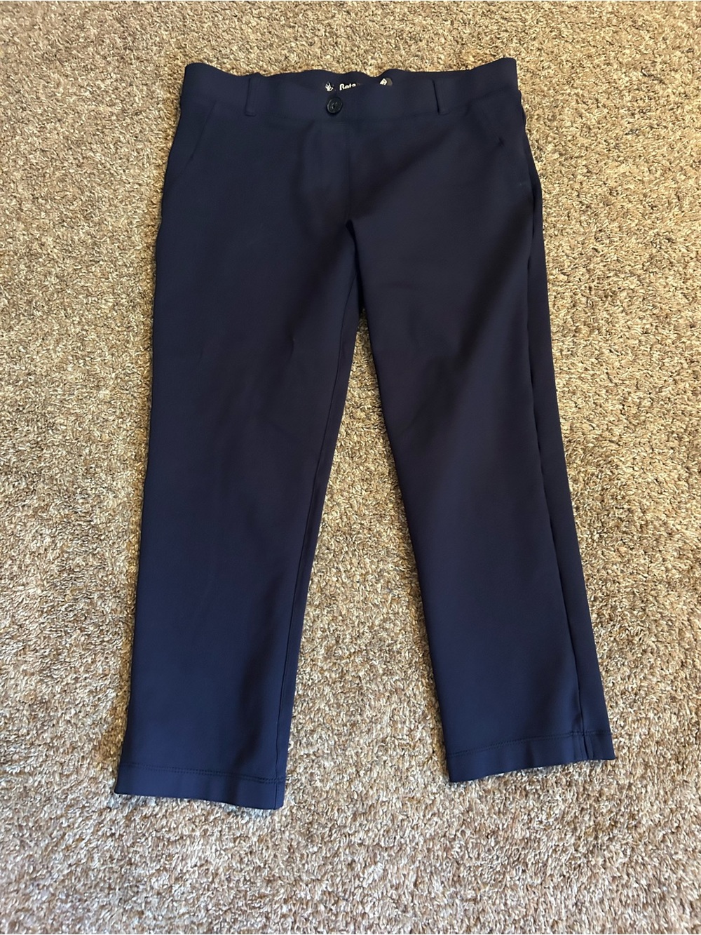Women’s Medium Betabrand Cropped Dress Yoga Pant- Navy